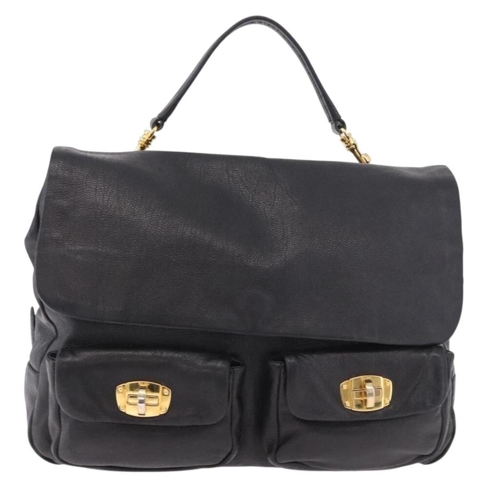 Miu Miu Leather Shoulder Bag Black